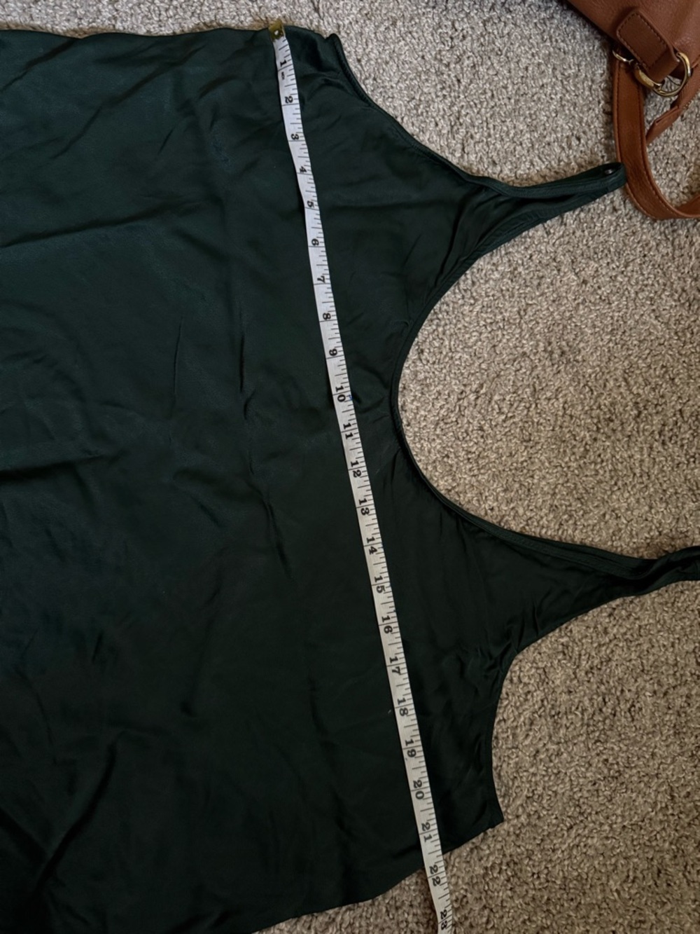 Nordstrom Forest Green V-Neck Camisole - Picture 5 of 7